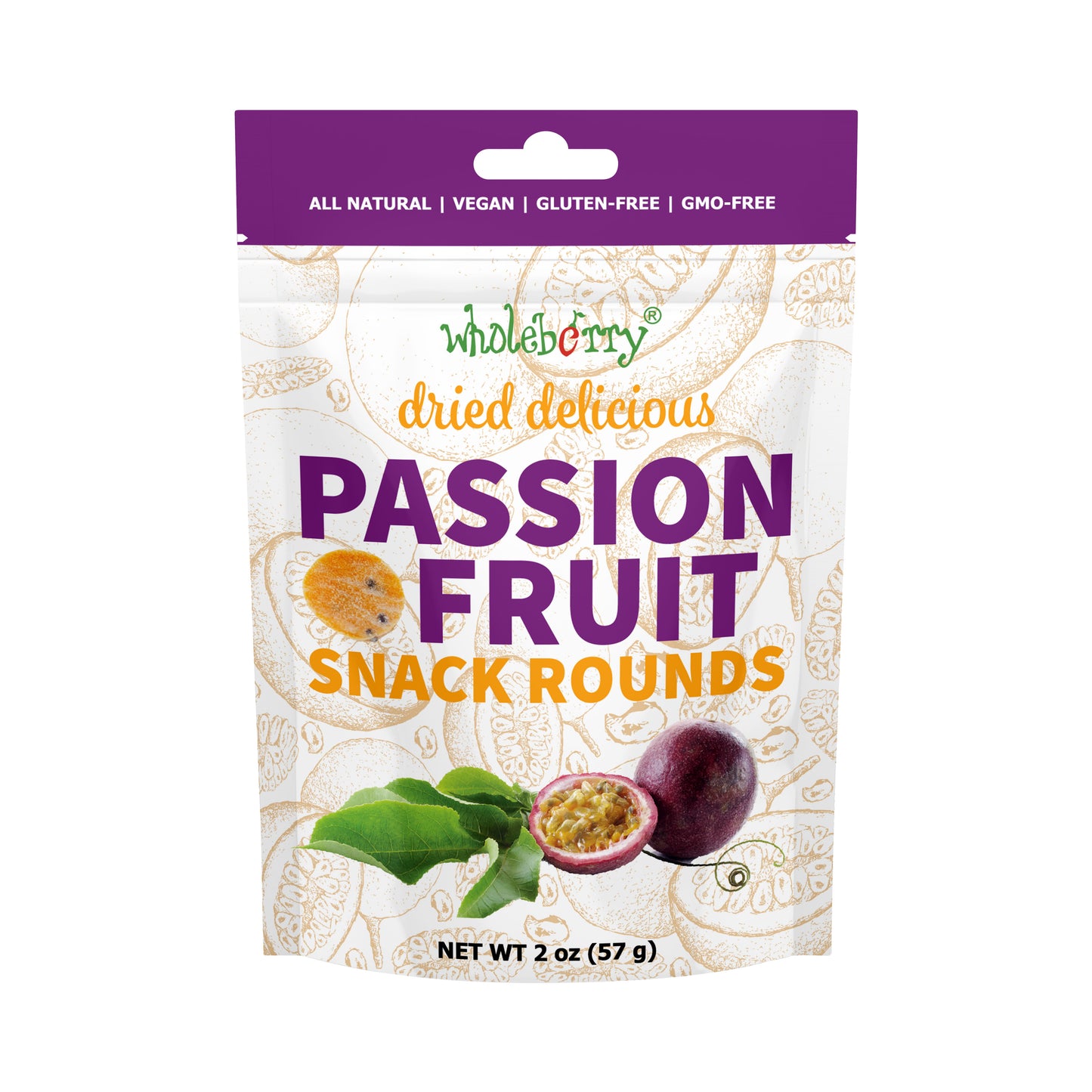 
                  
                    Delicious Dried Passion Fruit Snack 2oz
                  
                