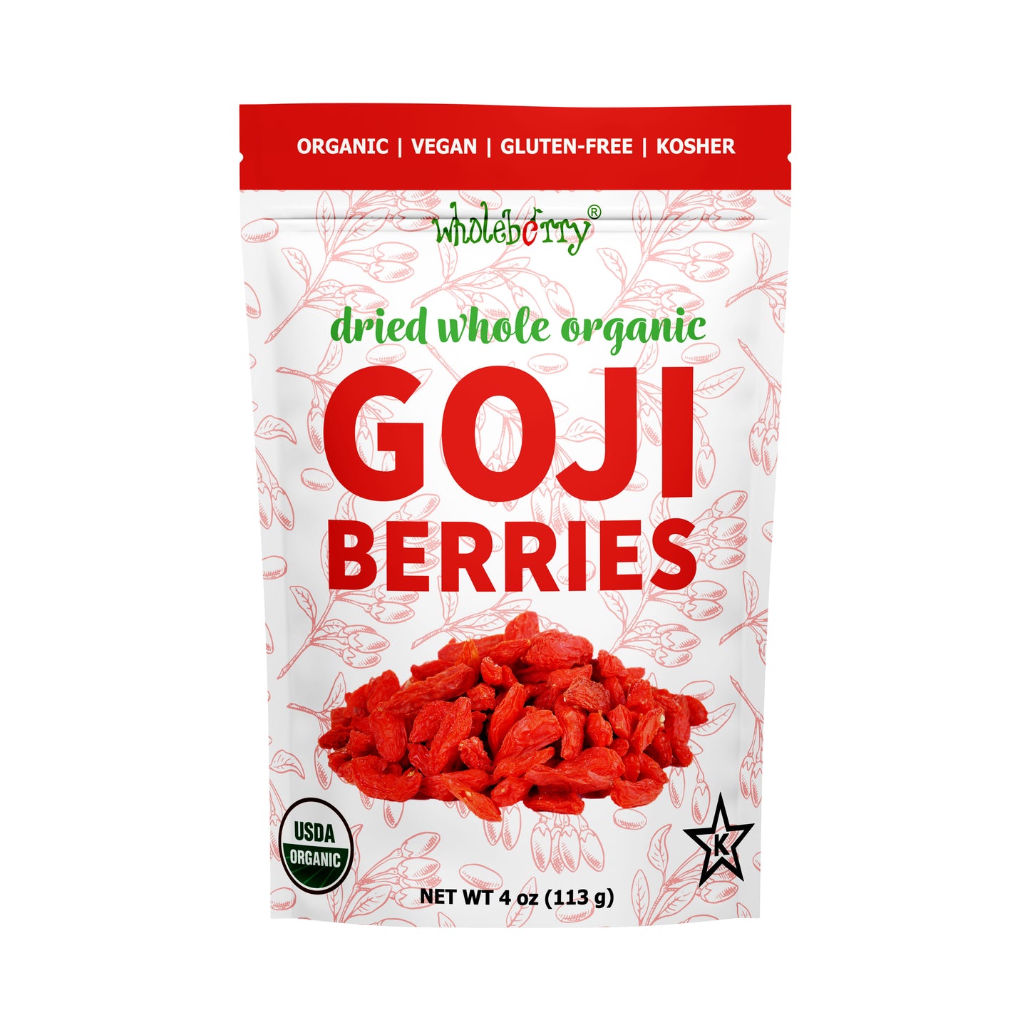 Organic Goji Wolf Berries 4oz