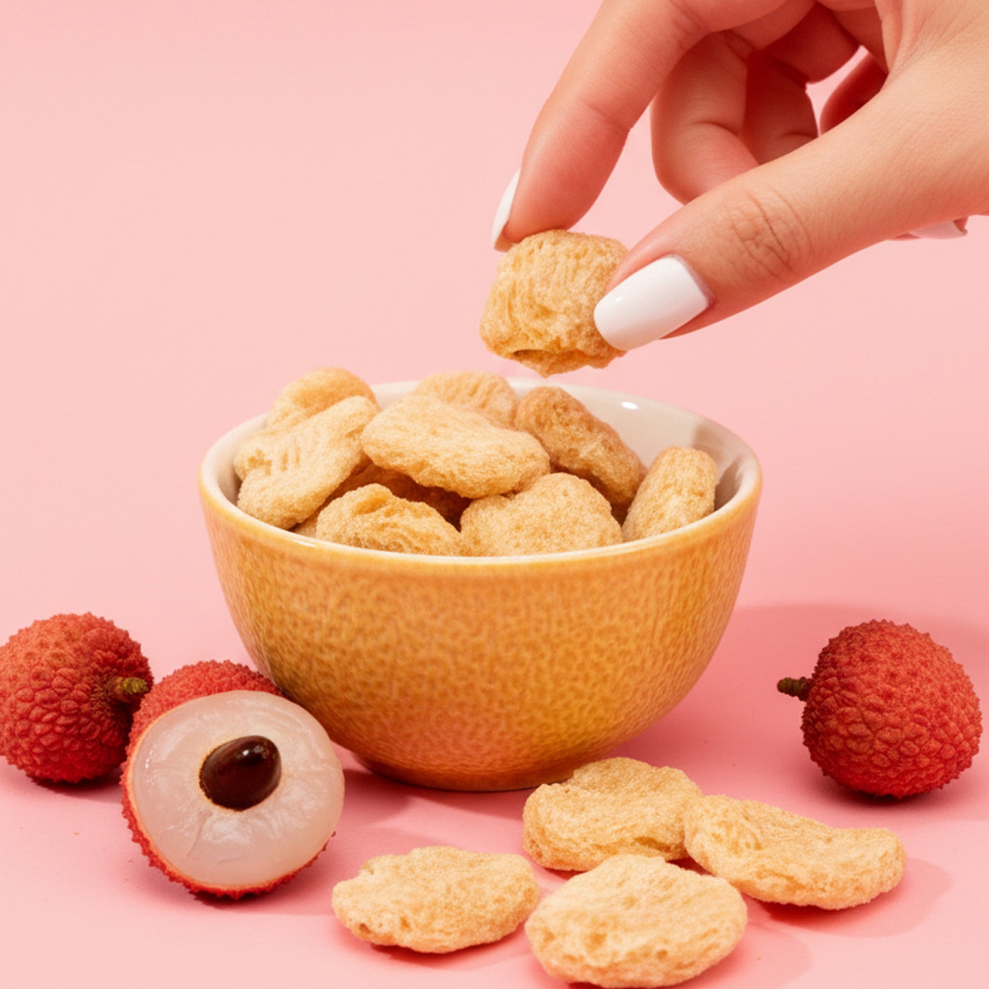 One-Ingredient Freeze Dried lychee Snacks | No Added Sugar