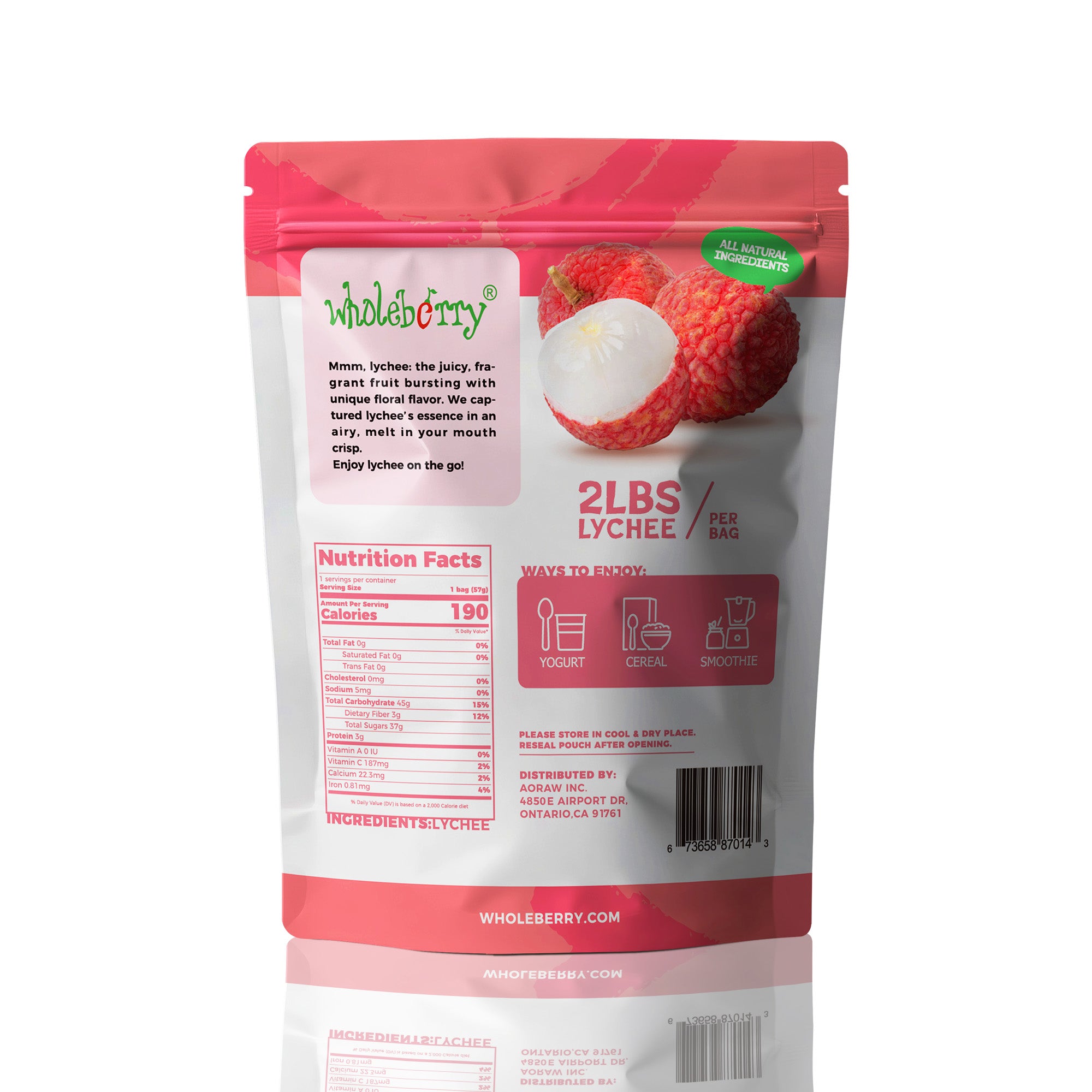 One-Ingredient Freeze Dried lychee Snacks | No Added Sugar